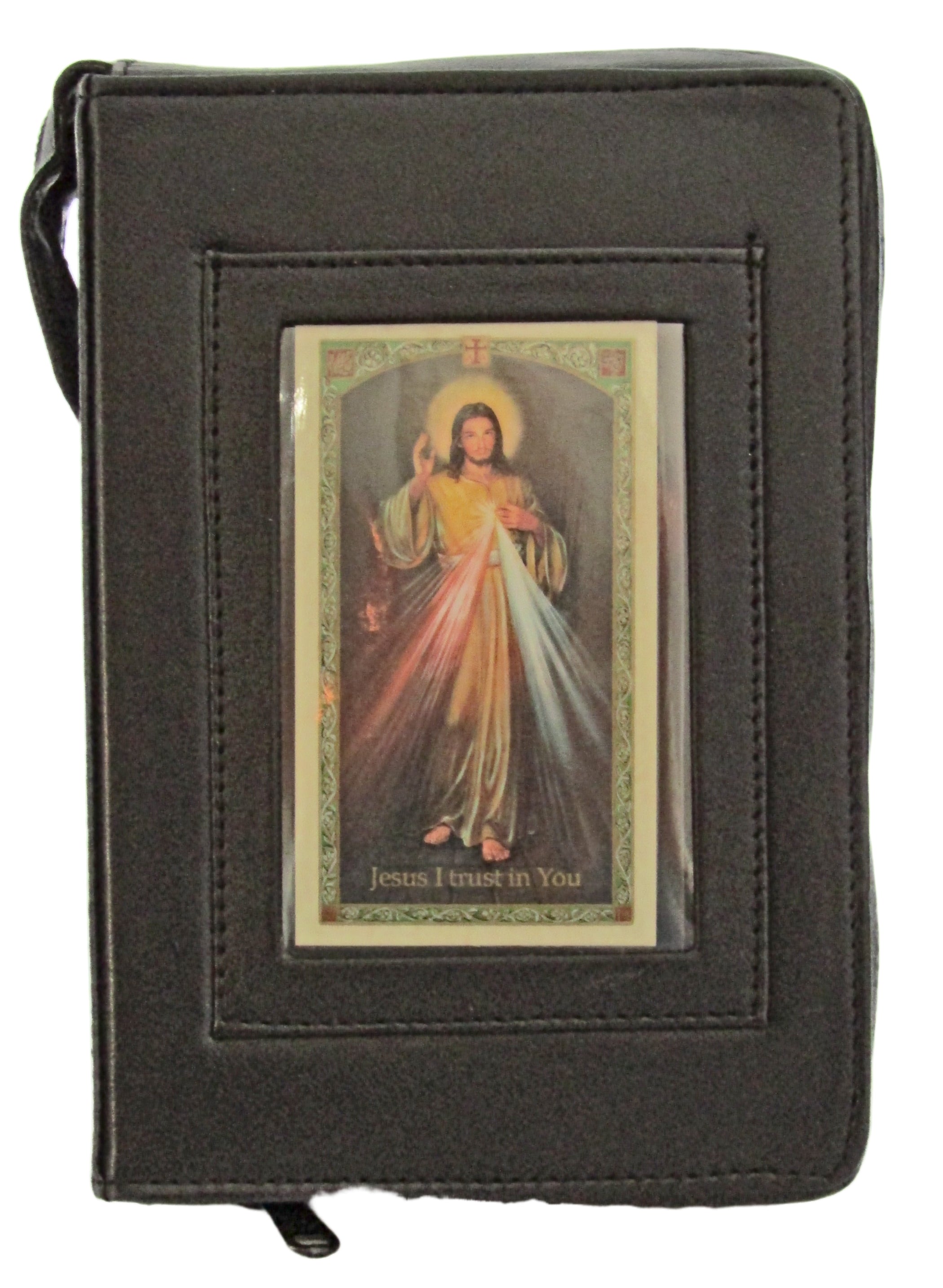 mds 9777W Window Missal Cover - Real Leather =+ FREE HOLY CARD