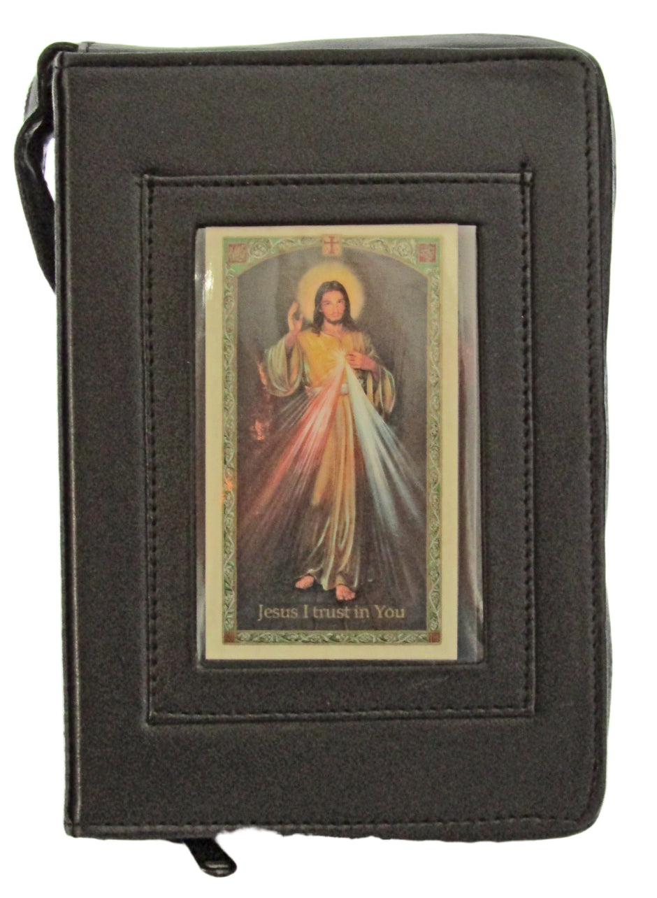 mds 9777W Window Missal Cover - Real Leather =+ FREE HOLY CARD
