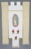 mds Hand embroidered Guadalupe Banner.