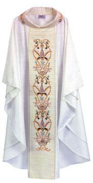 613  Silk Hand embroidered  Chasuble