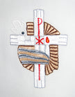 mds F Bib-embroidered baptismal bib (Ponch style)