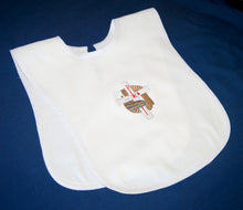 Load image into Gallery viewer, mds F Bib-embroidered baptismal bib (Ponch style)
