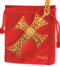 Load image into Gallery viewer, mds#6 Antique design pectoral cross + chain.
