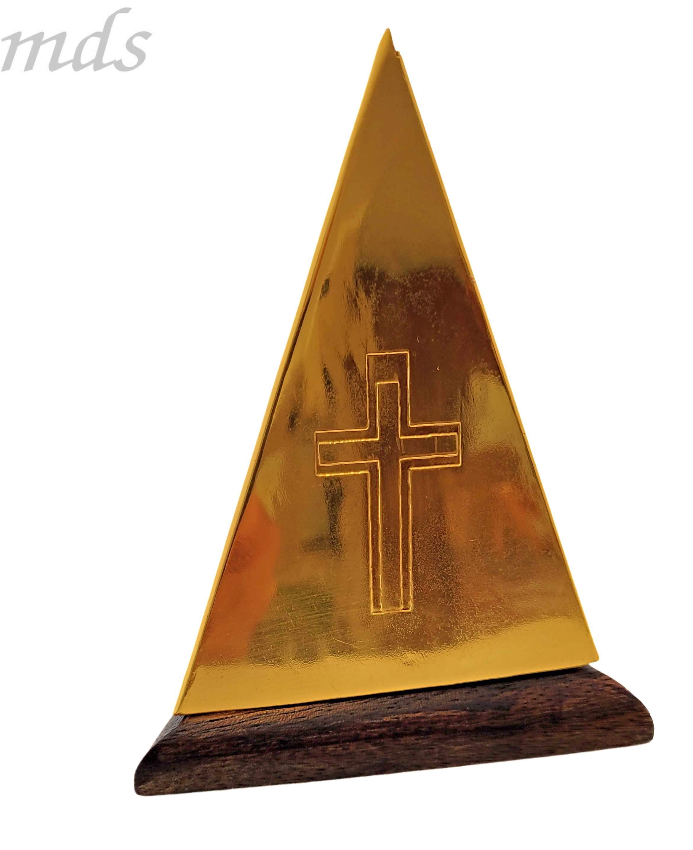 Pyramid Brass incense burner with incense. #Icn Pyr