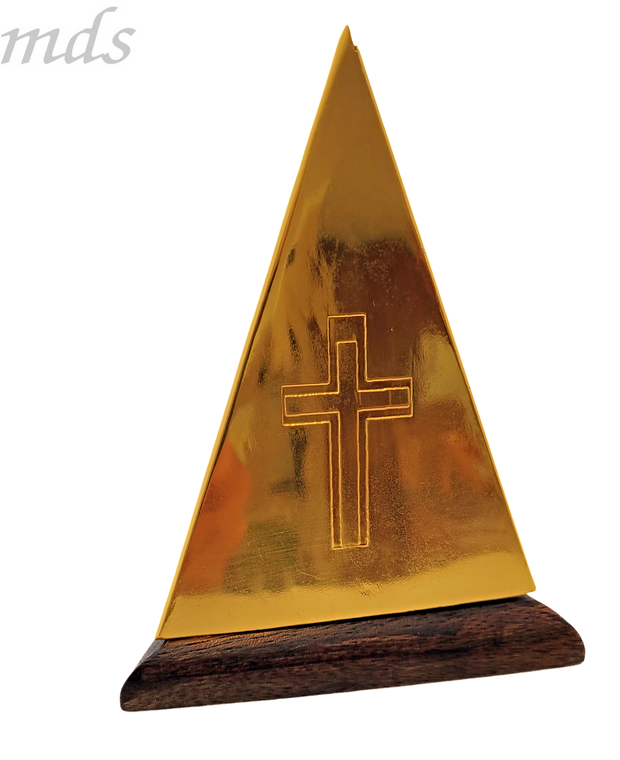 Pyramid Brass incense burner with incense. #Icn Pyr