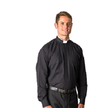 – Black LS mds MDS Shirt Tonsure Church Supplies