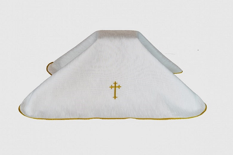 Urn Cover- Embroidered Latin Cross with piping -URN-C108