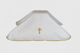 Urn Cover- Embroidered Latin Cross with piping -URN-C108