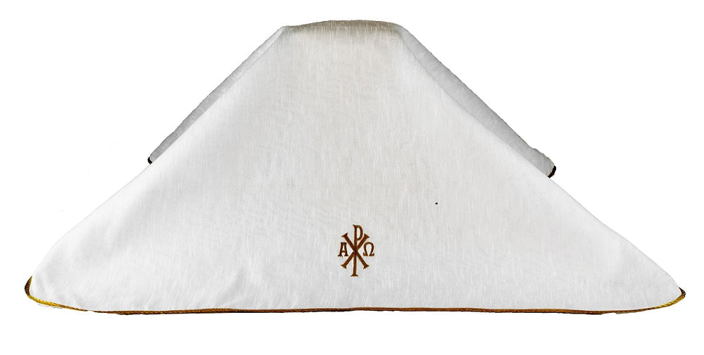 Urn Cover-Chi Ro design  with piping -URN-C121