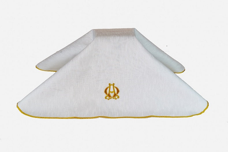 Urn Cover-Alpha/Omega design  with piping -URN-C122