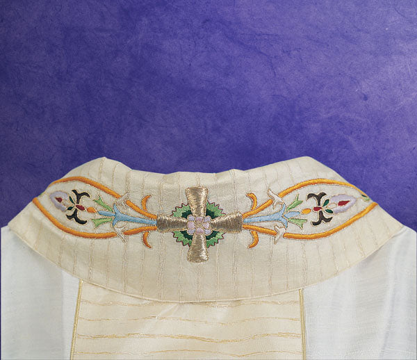 613  Silk Hand embroidered  Chasuble