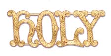 M131- Holy - Hand embroidered Applique