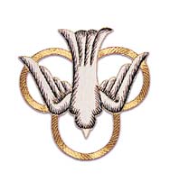 M162-Holy Spirit- Hand embroidered applique